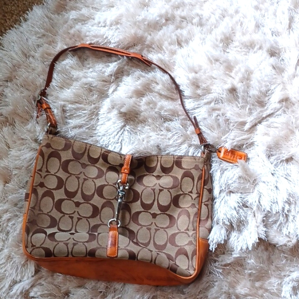 Coach Brown and Tan Hobo Bag